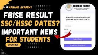Fbise SSC & HSSC Result Date 2024 - Federal Board Exam
