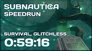 Subnautica Speedrun - Glitchless Survival - 0:59:16 [Former WR]