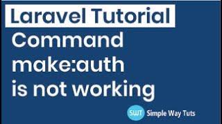 command "make:auth" is not defined | laravel tutorial | Info Hifi