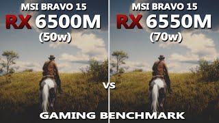 Laptop RX 6550M vs 6500M Gaming Benchmark Test in 2024 | MSI Bravo 15 Gaming Test |