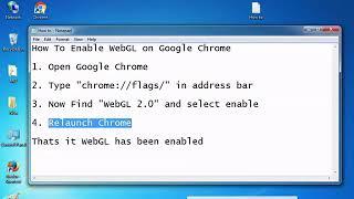 How To Enable WebGL on Google Chrome