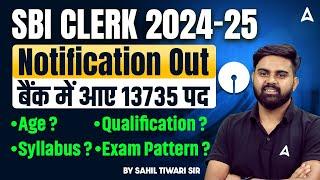 SBI Clerk 2024 Notification | 13737 Vacancies | SBI Clerk Notification 2024 Full Detail | SBI Clerk