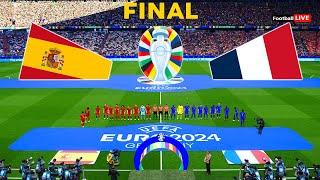 Spain Vs France - Final UEFA Euro 2024 | Full Match All Goals | Mbappe vs Yamal | PES Realistic