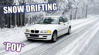 *POV* E46 320i SNOW DRIFTING