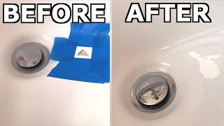 How to Fix Chipped Porcelain Ceramic Sink or Bath Tub with Milliput Epoxy Putty