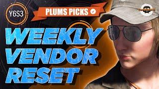 GOD TIER CONTRACTORS & COOKBOOK! BS Weekly Vendor Reset MARCH 11th! Y6S3! Division 2 #vendorreset