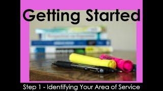 Research Writing - Step 1 - Identifying Your Area of Service