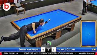 YILMAZ ÖZCAN vs ÖMER KARAKURT | TÜRKİYE 3 Cushion Billiards Championship 2024 -A- 2024 ANKARA