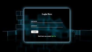 How to create login form with HTML and CSS | Login form using HTML and CSS