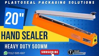 Plastic bag sealer 500mm / 20" Hand sealing machine / Heavy duty pouch sealer Plastoseal