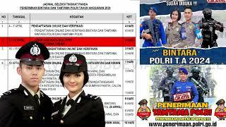 RESMI !!! JADWAL PENERIMAAN BINTARA & TAMTAMA POLRI 2024