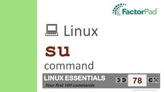 Linux su command summary with examples