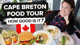 Huge Cape Breton Food Tour. Eating Food in Nova Scotia Canada 