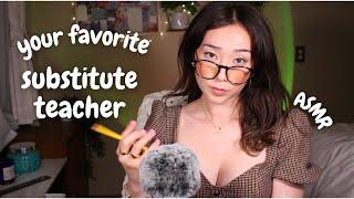 your favorite substitute teacher roleplay ASMR (personal attention, tapping, soft spoken)