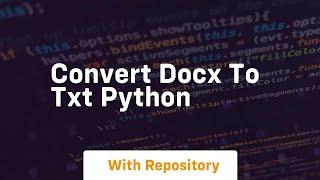 convert docx to txt python