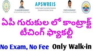 Ap gurukula contract teaching facalti 2019 | ap jobs today