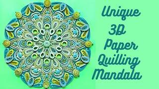 Advanced Paper Quilling Mandala / Multicolor Unique Mandala / 3D Mandala Design