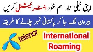 how to activate telenor international roaming from anywhere in the world | telenor sim roaming 2024