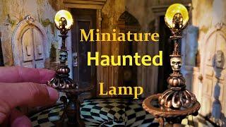 Halloween Miniature working Steampunk Lamp for Haunted House Diorama | Dollhouse