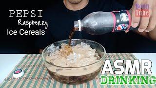 ASMR Drinking ~Ice Cereals~PEPSI max taste Raspberry~ EXTREME FIZZY & ICE EATING | EP.104I BoonTube