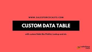 Custom Data Table with Picklist, Lookup and Hyperlink Fields - Part 1