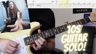 Pantera - 10s Guitar Solo Play Through with Tabs (E Standard Tuning)