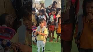 saransh with villagers kids