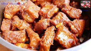 Sườn Ram Mặn - Bí quyết nấu Sườn Rim Nước Mắm Thơm Ngon Đậm đà Màu đẹp, Pork ribs by Vanh Khuyen