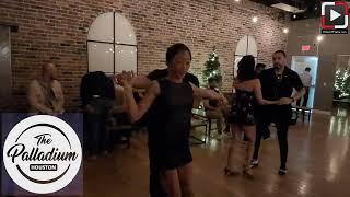 Danielle y DJ Steve G dancing at Palladium Salsa Social Houston