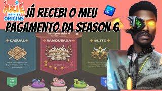 QUANTO E COMO EU GANHEI NESTA TEMPORADA| SEASON 6 DE Axie Infinity