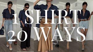 1 Button Up Shirt: 20 Ways to Wear It | Wardrobe Essentials