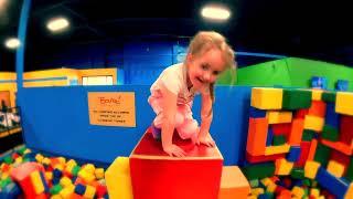 TWINS at the Poughkeepsie BOUNCE trampoline Sports,  twin three year olds tear it up