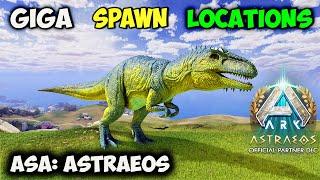 (ASA Astraeos) ALL Giga & Carcharodontosaurus Spawn Locations in ARK Survival Ascended