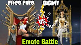 FF Vs BGMI Best Emote Battle Part 1 || Free Fire Vs Battleground Mobile India Emote Battle #YTShorts