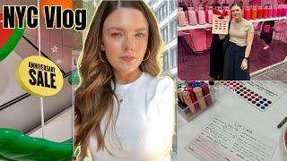 NYC VLOG! Shopping the Nordstrom Anniversary Sale before the store opens & LIP LAB visit!