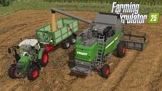 FS25 - My FIRST HARVESTING | Zielonka Map - Farming Simulator 2025 ROLEPLAY GAMEPLAY | FS25 GAMEPLAY