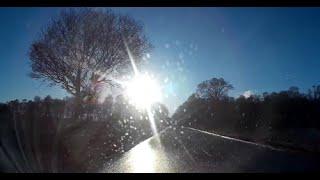 Winter Low Sun Road Trip Drive To Visit Balbeggie Perthshire Scotland