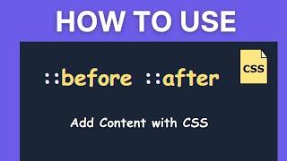 CSS Pseudo Elements: Learn ::before & ::after in 10 mins