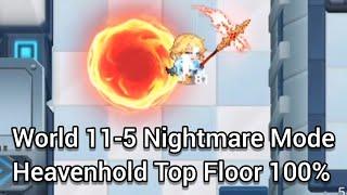 Guardian Tales: World 11-5 Nightmare Mode | Heavenhold Top Floor 100%