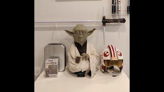 Old School Sideshow Yoda Life Size Bust Statue Video Walk Around and Review!