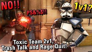 TOXIC BATTLEFRONT 2 PLAYERS TRASH TALK, 2V1 AND RAGE AFTER LOSING IN HERO SHOWDOWN! (Battlefront 2)