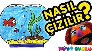 Akvaryum Nasıl Çizilir? - Balık ve yavrusu - - Çocuklar İçin Resim Çizme - RÜYA OKULU