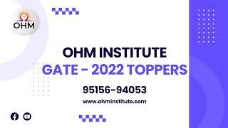 GATE-2022 Toppers | OHM Institute Students | EE | EC