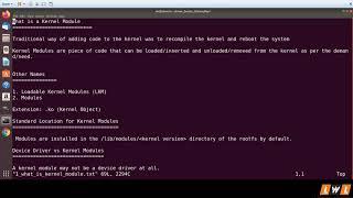 What is kernel module