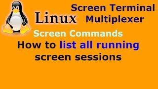 How to list all running screen sessions - Terminal Multiplexer Linux Unix