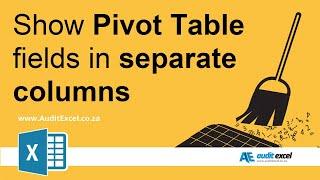 Pivot Table row labels in separate columns