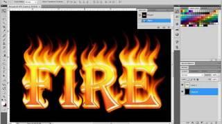 Fire and flame font text design tutorial in adobe photoshop cs4