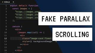 Fake parallax image scrolling effect #shorts