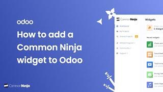 How to add a Common Ninja Widget to Odoo