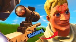 Fortnite with my noob family (Try not to laugh )